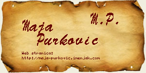 Maja Purković vizit kartica
